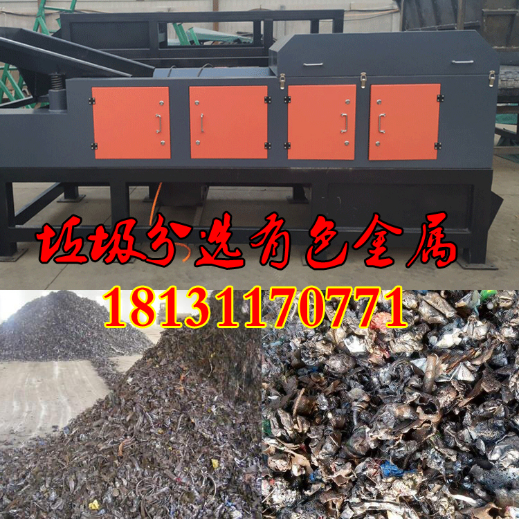 渦電流分選使混合料分離有色金屬和非金屬